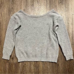 Grey knit sweater